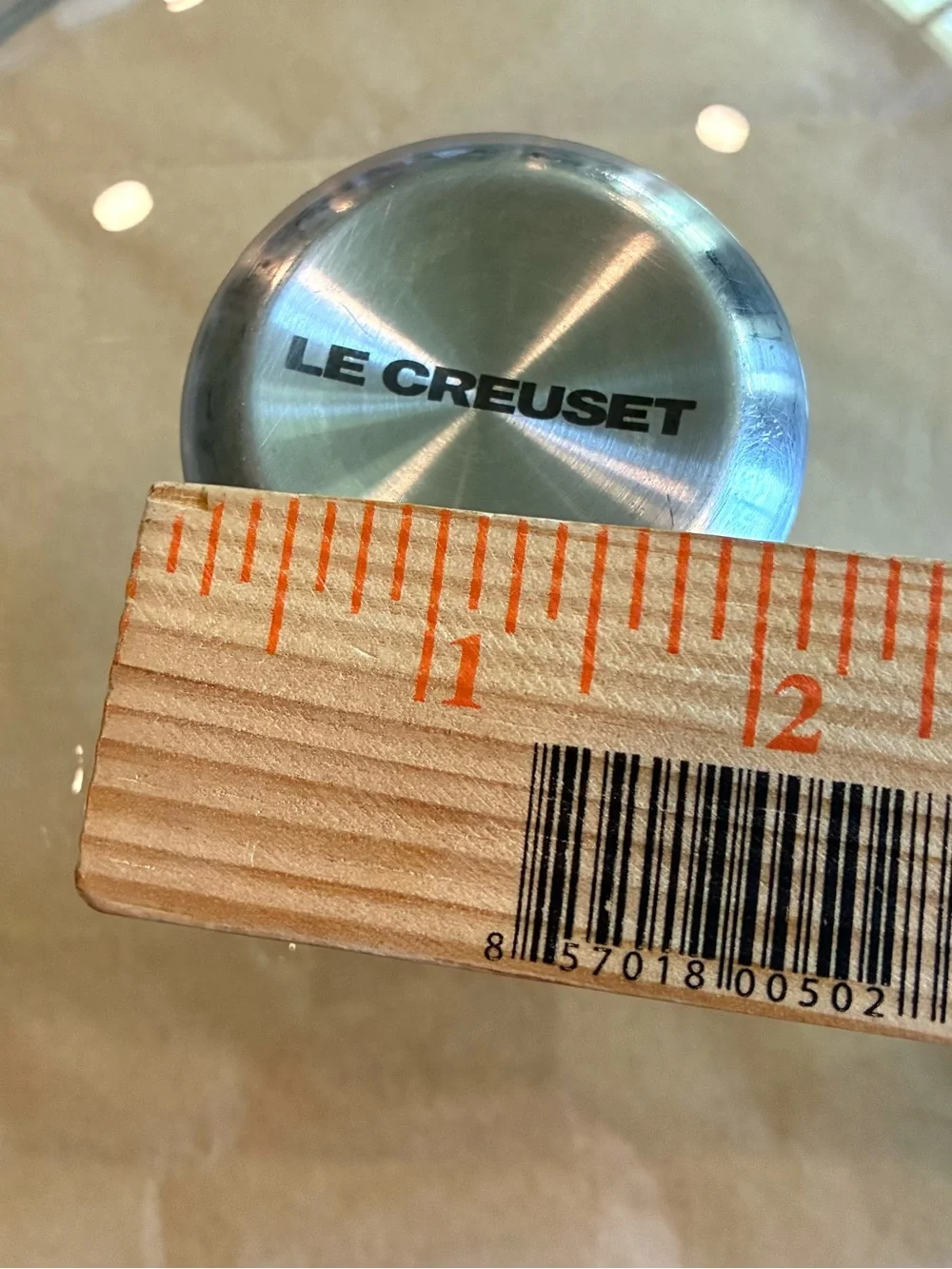 Le Creuset Tempered Glass Lid w/Stainless Steel Knob, For 6.5” Pan; Rare Size